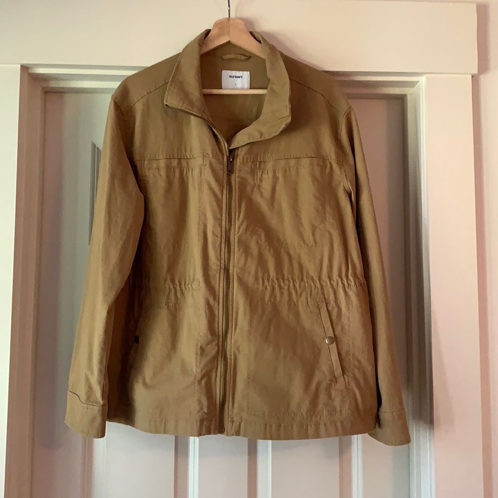 Old Navy Tan zip jacket L NWOT